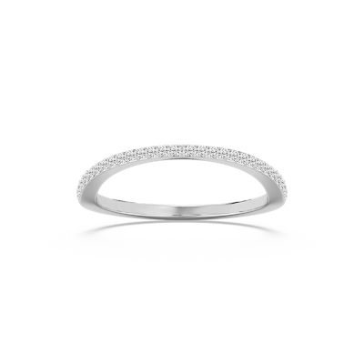 Coral 1/8 ctw Round Lab Grown Diamond Petite Curved Band