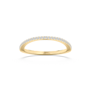 Coral 1/8 ctw Round Lab Grown Diamond Petite Curved Band
