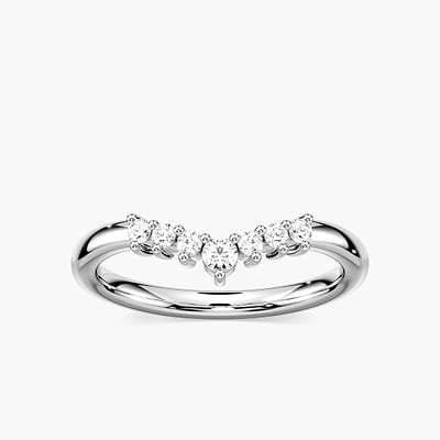 Cordelia 1/5 ctw Round Lab Grown Diamond Graduated Curved Band