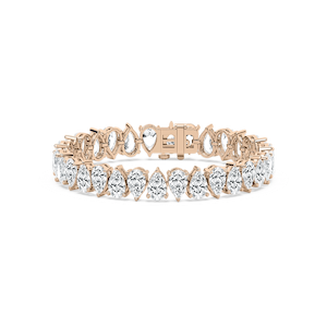 32 ctw Pear Lab Grown Diamond Alternating Tennis Bracelet  - 7 Inches