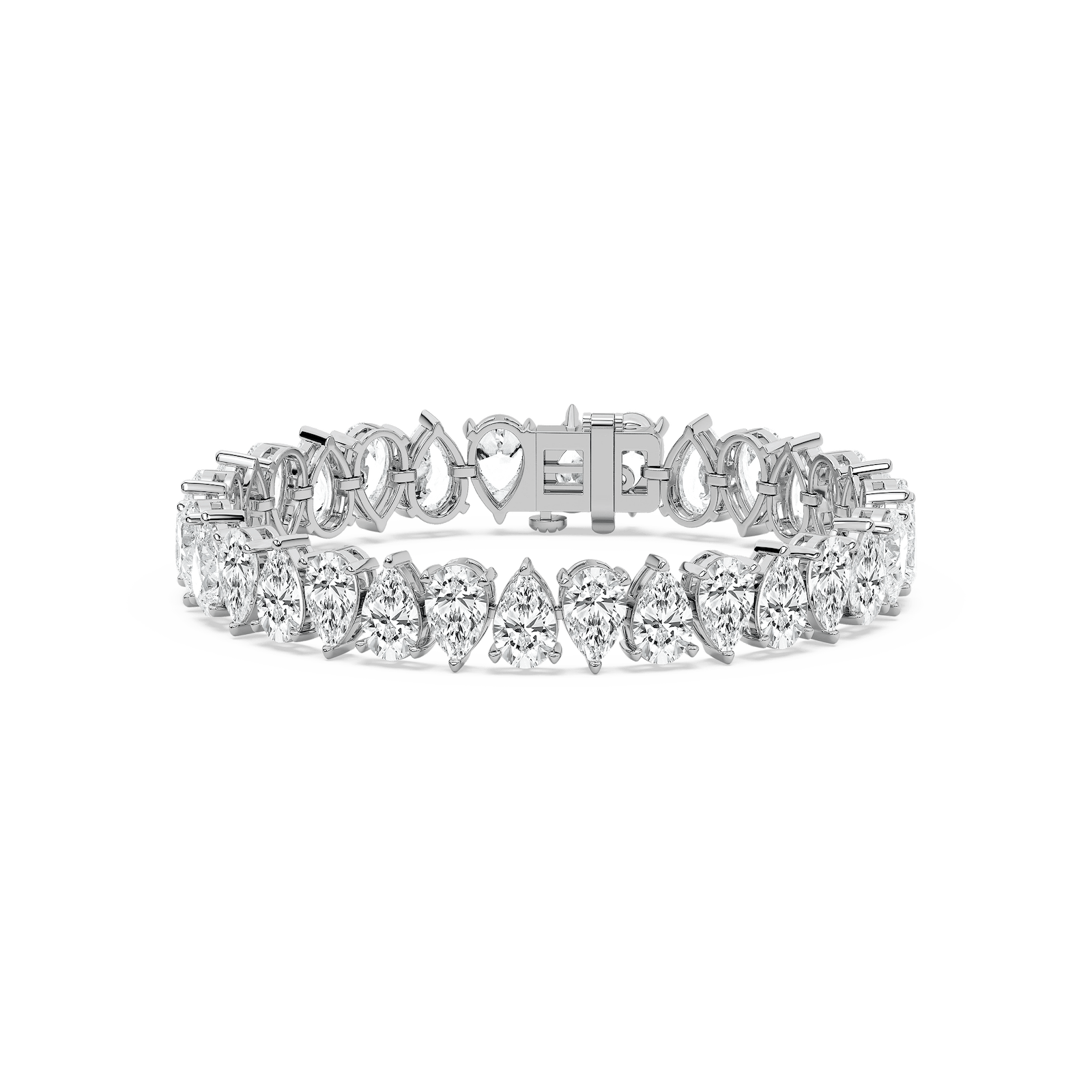 Coronet Pear Tennis Bracelet in 14K Rose Gold