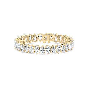 32 ctw Pear Lab Grown Diamond Alternating Tennis Bracelet  - 7 Inches