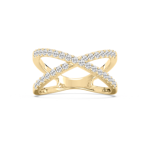 1/2 ctw Round Lab Grown Diamond Criss Cross Ring