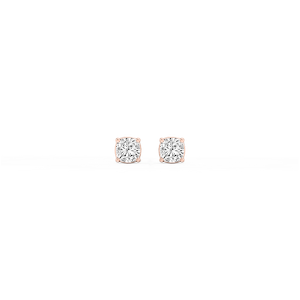 Cushion Certified Lab Grown Diamond Classic Four Prong Stud Earrings