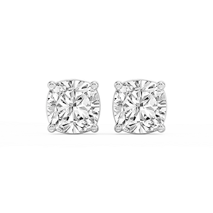 Cushion Lab Grown Diamond Classic Four Prong Stud Earrings