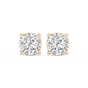 Cushion Lab Grown Diamond Classic Four Prong Stud Earrings