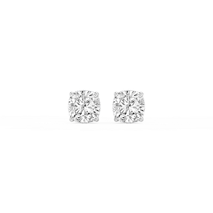 Cushion Lab Grown Diamond Hidden Halo Stud Earrings