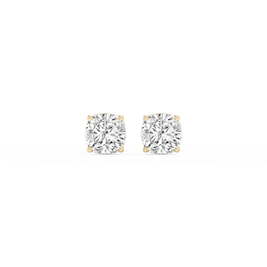 Cushion Lab Grown Diamond Hidden Halo Stud Earrings