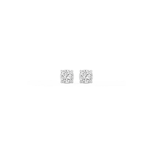 Cushion Lab Grown Diamond Classic Four Prong Basket Threaded Stud Earrings