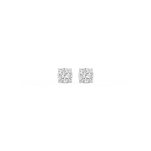 Cushion Lab Grown Diamond Classic Four Prong Basket Threaded Stud Earrings