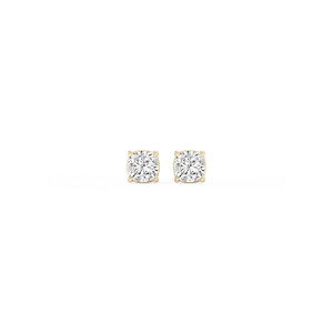 Cushion Lab Grown Diamond Classic Four Prong Basket Threaded Stud Earrings