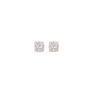 Cushion Lab Grown Diamond Classic Four Prong Threaded Back Stud Earrings