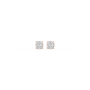 Cushion Lab Grown Diamond Classic Four Prong Threaded Back Stud Earrings