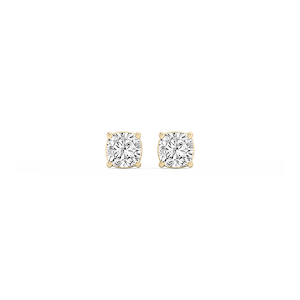 Cushion Lab Grown Diamond Classic Four Prong Threaded Back Stud Earrings
