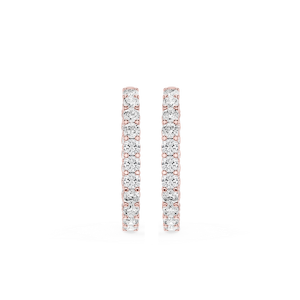 Cushion Lab Grown Diamond Shared Prong Inside Out Hoop Earrings