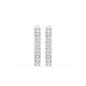 Cushion Lab Grown Diamond Shared Prong Inside Out Hoop Earrings