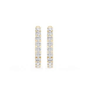 Cushion Lab Grown Diamond Shared Prong Inside Out Hoop Earrings