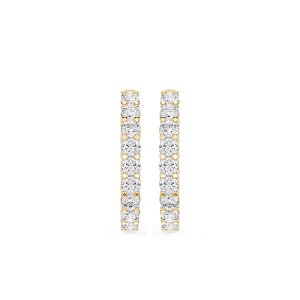 Cushion Lab Grown Diamond Shared Prong Inside Out Hoop Earrings