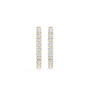Cushion Lab Grown Diamond Shared Prong Inside Out Hoop Earrings