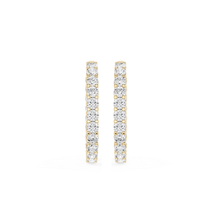 Cushion Lab Grown Diamond Shared Prong Inside Out Hoop Earrings