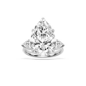 Cynthia 13 ctw Pear Lab Grown Diamond Three Stone Engagement Ring - Signature Collection