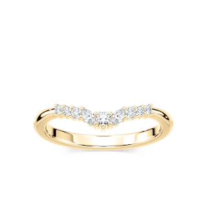 Capri 1/5 ctw Round and Marquise Lab Grown Diamond Chevron Curved Band