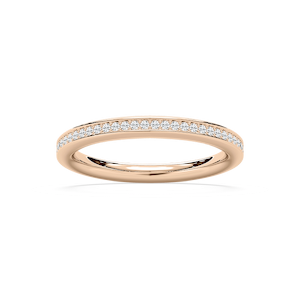 Aislinn 1/8 ctw Round Lab Grown Diamond Channel Set Stackable Band
