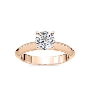 Demi Lab Grown Diamond Knife Edge Cathedral Solitaire Engagement Ring