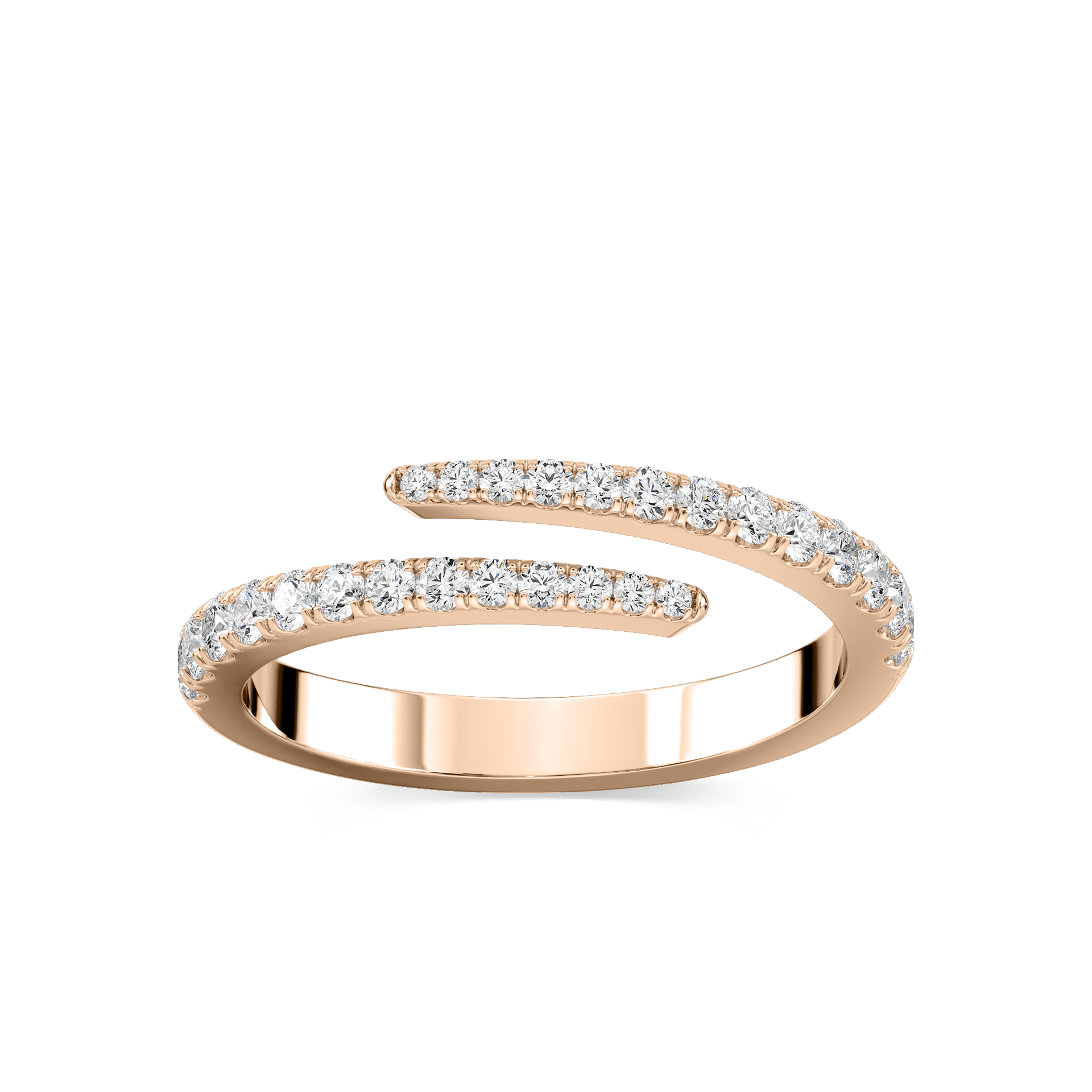 2/5 ctw Round Lab Grown Diamond Pavé Wrap Ring