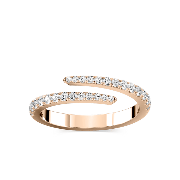 2/5 ctw Round Lab Grown Diamond Pavé Wrap Ring