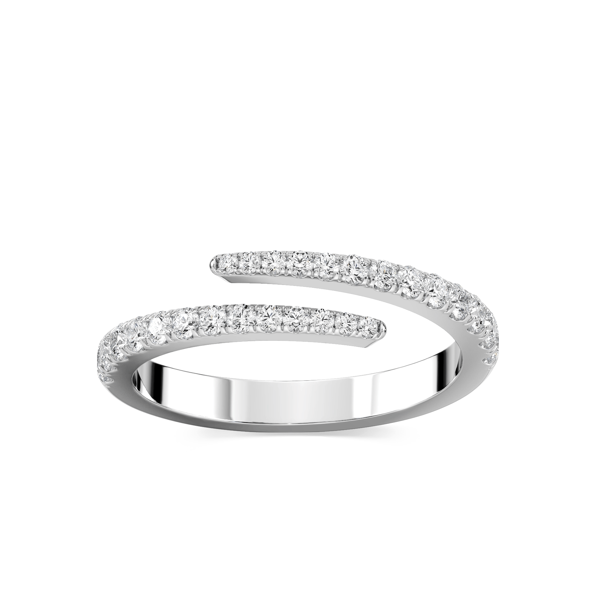 2/5 ctw Round Lab Grown Diamond Pavé Wrap Ring