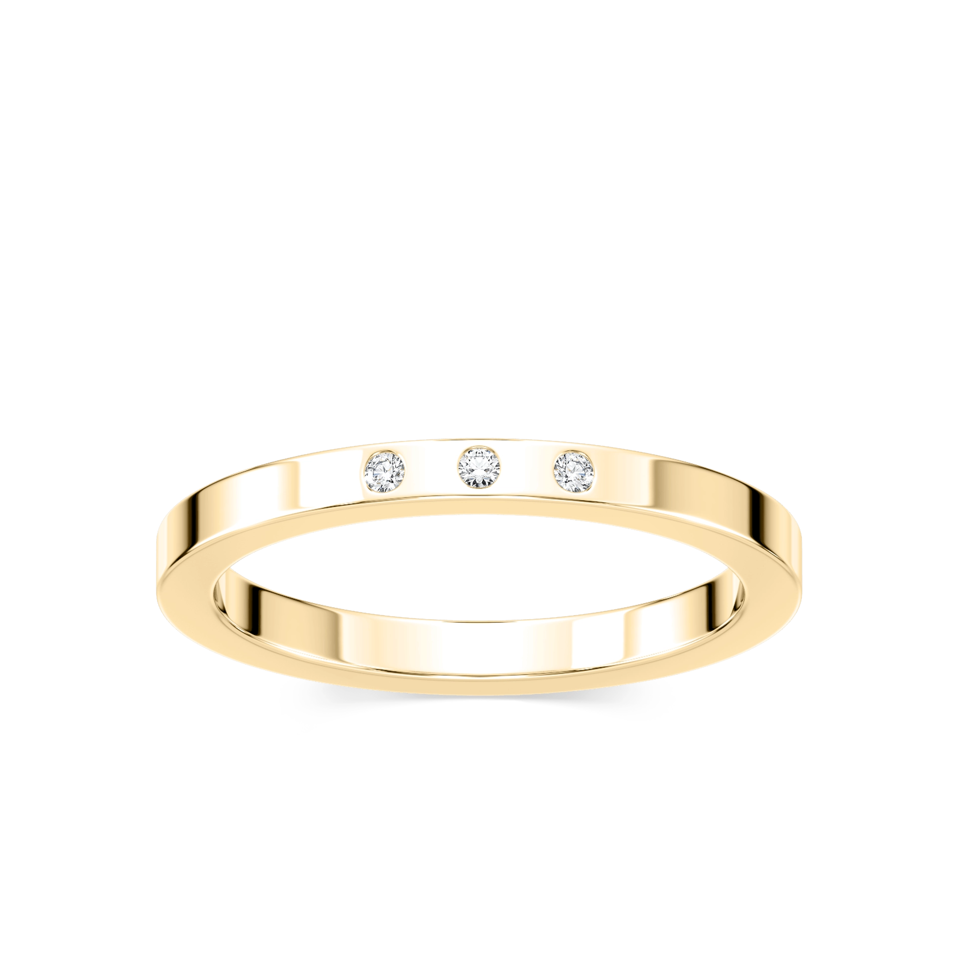 Sage Diamond Accent Round Lab Grown Diamond Burnished Stackable Band