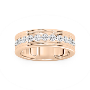 Alexander 1 ctw Round Lab Grown Diamond 7.25mm Channel Mens Wedding Band