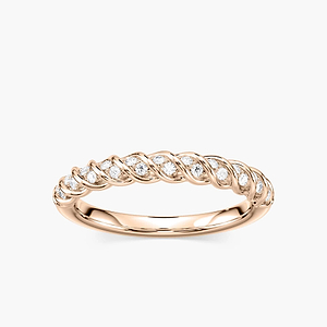 Stormi 1/6 ctw Round Lab Grown Diamond Twist Wedding Band