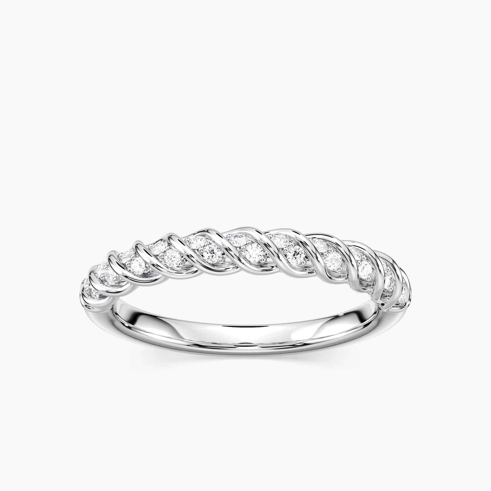 Diamond accented wedding band in recycled 14K white gold | matching wedding band diamond accented recycled 14k white gold