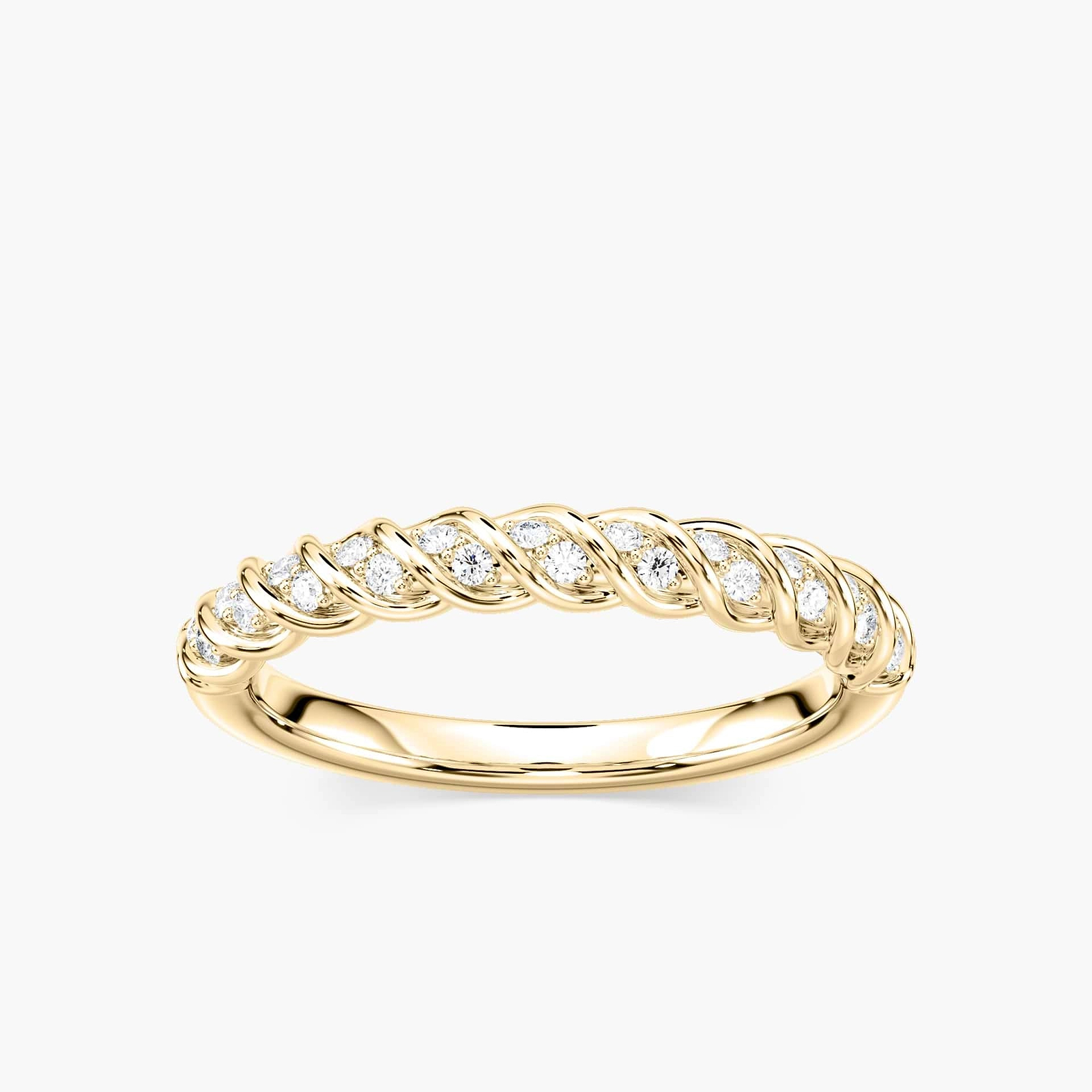 Stormi 1/6 ctw Round Lab Grown Diamond Twist Wedding Band