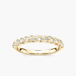 Stormi 1/6 ctw Round Lab Grown Diamond Twist Wedding Band