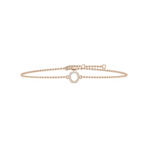 1/8 ctw Round Lab Grown Diamond Initial Bracelet – 7 Inches