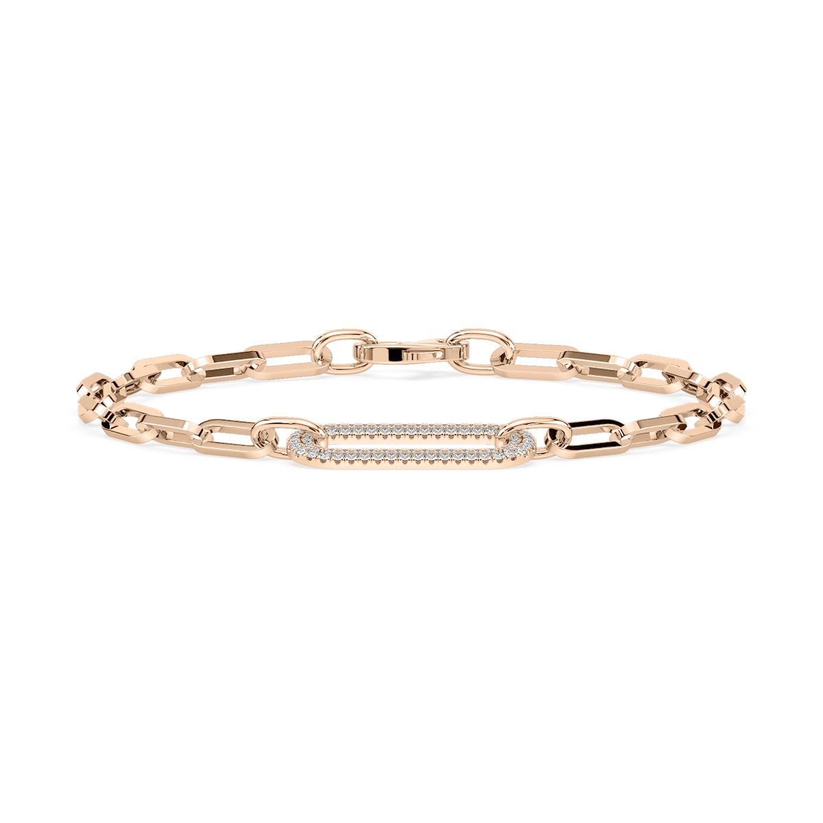 1/3 ctw Round Lab Grown Diamond Chain Link Bracelet  - 7 Inches