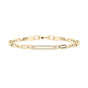 1/3 ctw Round Lab Grown Diamond Chain Link Bracelet  - 7 Inches