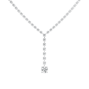 18 ⁷/₈ ctw Round Lab Grown Diamond Solitaire Drop Tennis Necklace - 18 Inches