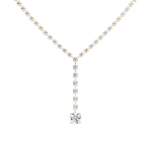 18 ⁷/₈ ctw Round Lab Grown Diamond Solitaire Drop Tennis Necklace - 18 Inches