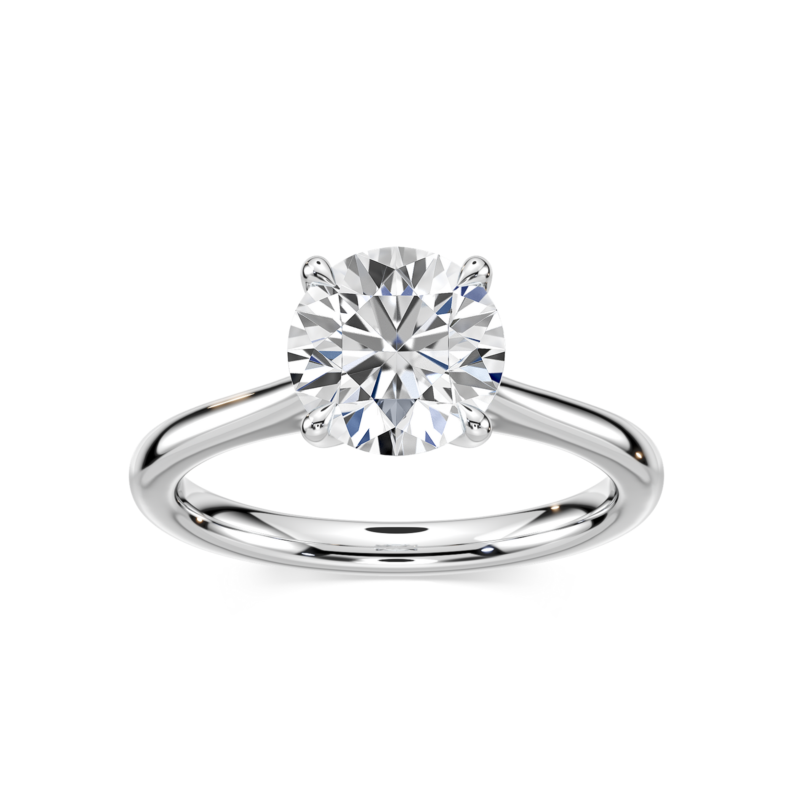Marie Solitaire Stackable Engagement Ring with 2.67ct in 18K White Gold