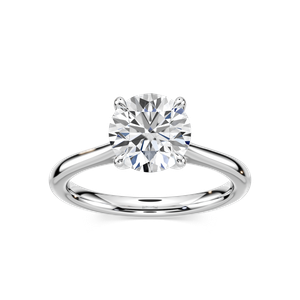 Marie Solitaire Stackable Engagement Ring with 2.67ct in 18K White Gold