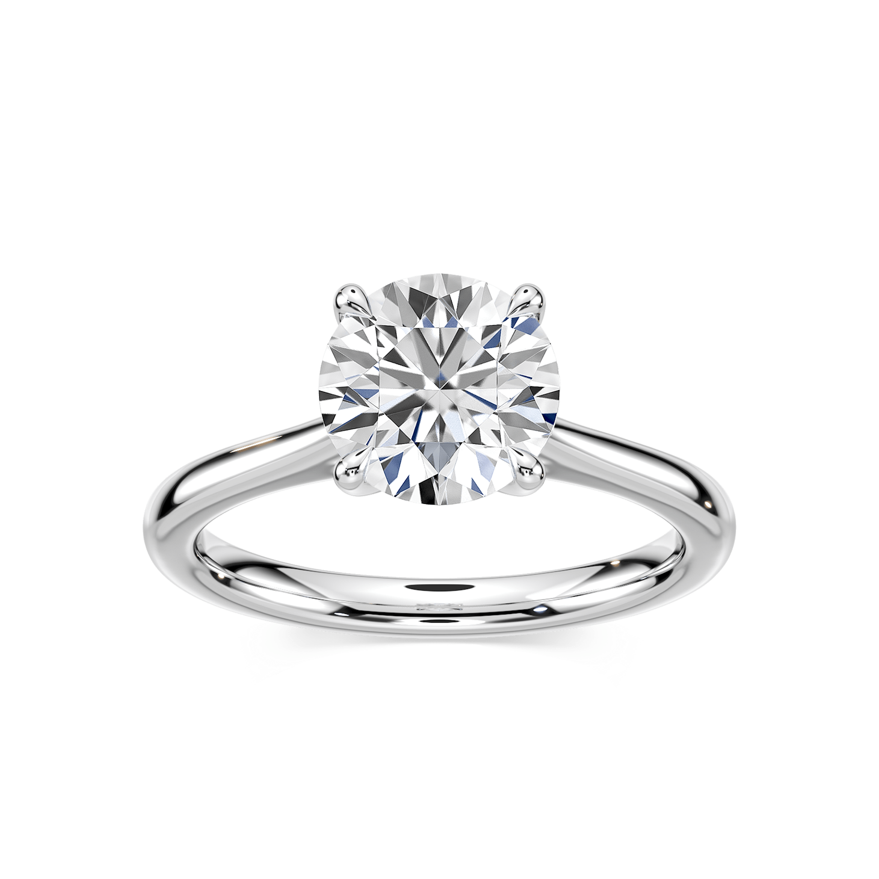 Marie Solitaire Stackable Engagement Ring with 2.69ct in 18K White Gold