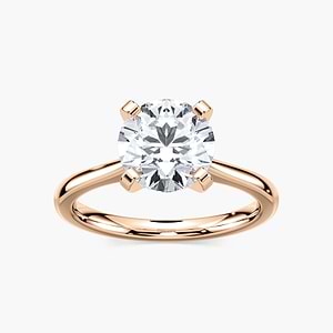 Dior Lab Grown Diamond Cathedral Stackable Solitaire Engagement Ring