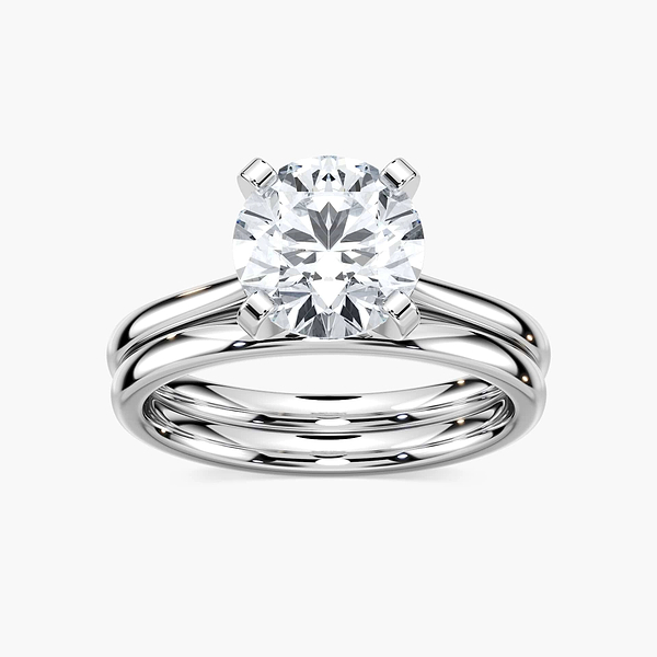 Dior Lab Grown Diamond Cathedral Solitaire Wedding Set