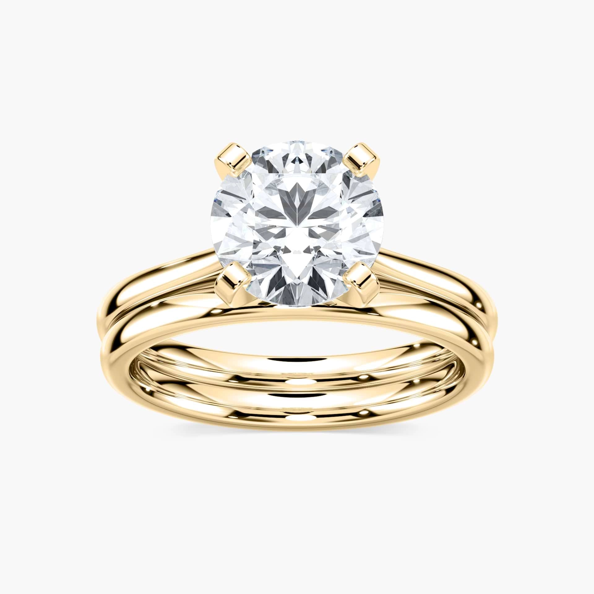 Dior Lab Grown Diamond Cathedral Solitaire Wedding Set