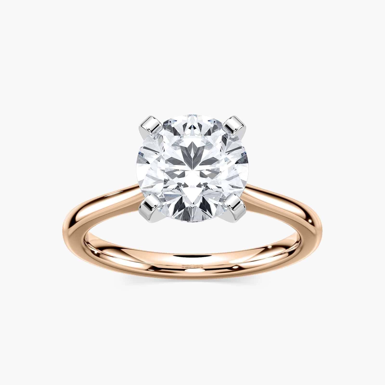 Dior Lab Grown Diamond Cathedral Stackable Solitaire Engagement Ring