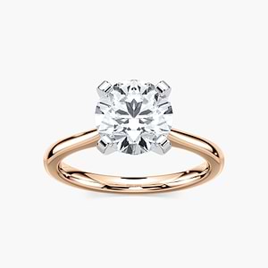 Dior Lab Grown Diamond Cathedral Stackable Solitaire Engagement Ring